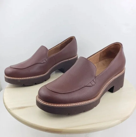 Naturalizer Cabaret Loafer Size 10M Brown Platform Shoes 90s Y2K Academia Preppy - Picture 2 of 12